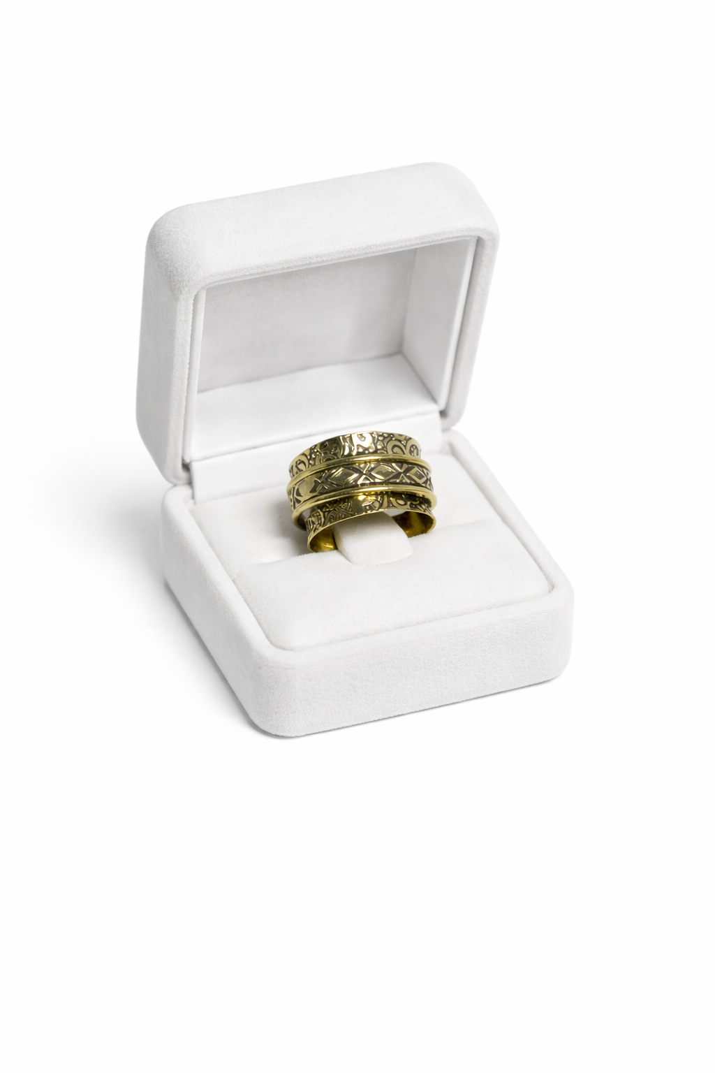 Golden Raw Loop Ring