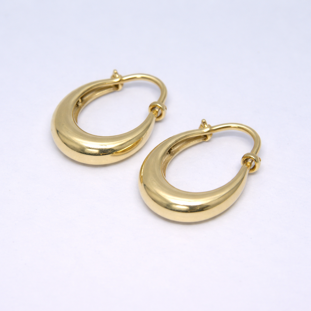 Muted Shine Golden Hoops